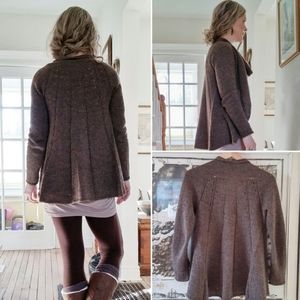 Flutter front wool cardigan